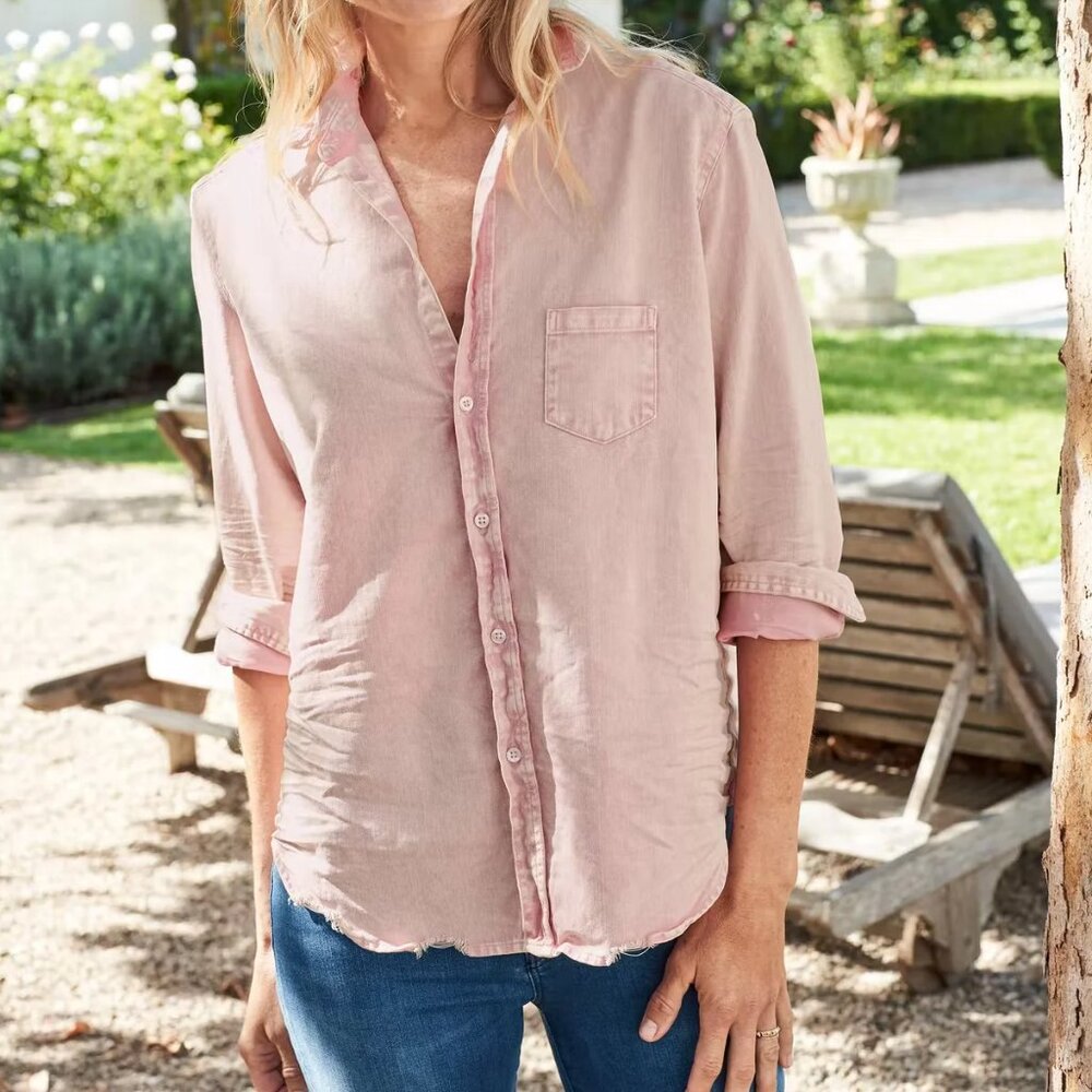Frank & Eileen Eileen Button-Up Shirt – Light Pink Mineral Wash – XS